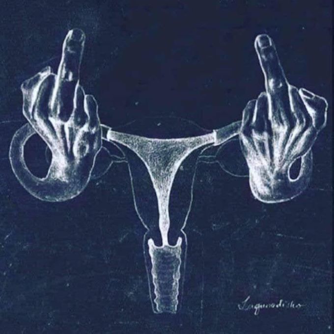 ovaries showing middle fingers